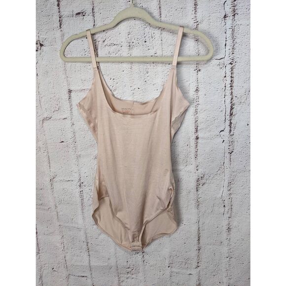 Spanx Assets Luxe Lean Open Bust Slimming Bodysuit‎ XL Extra Large Tan Nude - Picture 1 of 8